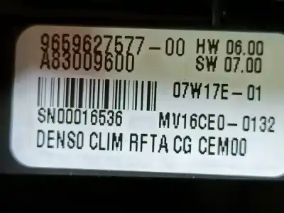 Peça sobressalente para automóvel em segunda mão Comando De Sofagem (chauffage / Ar Condicionado) por CITROEN C4 PICASSO 9HZDV6TED4 Referências OEM IAM 9659627577  303843