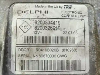 Автозапчастина б/у ЕБУ КОНТРОЛЕР ДВИГУНА для RENAULT MEGANE I SCENIC JA  Посилання на OEM IAM 8200334419  
