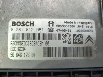 Second-hand car spare part ecu engine control for citroen c4 picasso 9hzdv6ted4 oem iam references 9664617680  