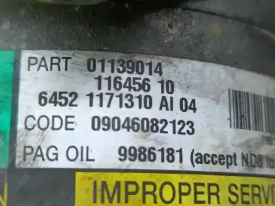 Second-hand car spare part air conditioning compressor for bmw mini r50.r53 cooper s oem iam references 01139014  