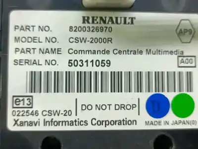 Автозапчастина б/у многофункційне управління для renault vel satis (bj0) 2.2 dci turbodiesel посилання на oem iam 8200326970  