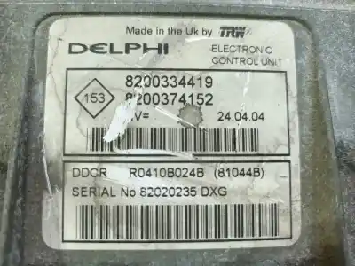 Автозапчасти б/у блок управления двигателем за renault megane i scenic ja renault ссылки oem iam 8200334419  