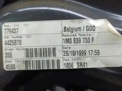Second-hand car spare part rear right window regulator for seat toledo (1m2) toledo 1m2 oem iam references 1m0839730f  4425870