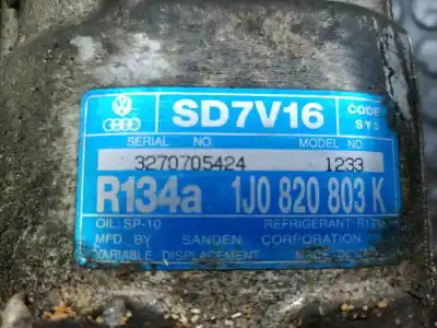 Автозапчасти б/у компрессор кондиционера воздуха за seat leon (kl1) seat leon ссылки oem iam 1j0820803k  