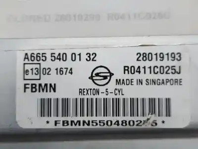 Pezzo di ricambio per auto di seconda mano centralina motore per ssangyong rexton * riferimenti oem iam a6655400132  28019193