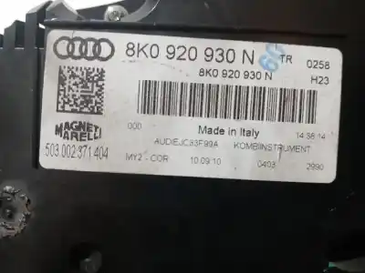 Peça sobressalente para automóvel em segunda mão quadrante por audi a4 avant (8k5) básico referências oem iam 8k0920930  