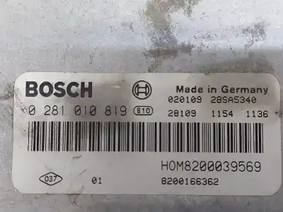Second-hand car spare part ECU ENGINE CONTROL for RENAULT SCENIC II  OEM IAM references 0281010819  