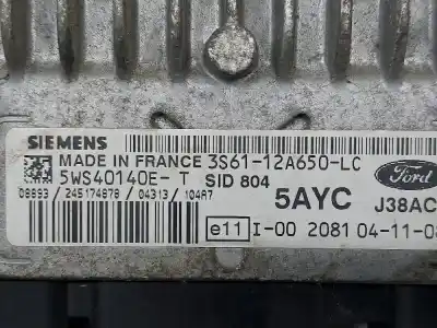 Second-hand car spare part ecu engine control for ford fiesta (cbk) ambiente oem iam references 3s6112a650lc  
