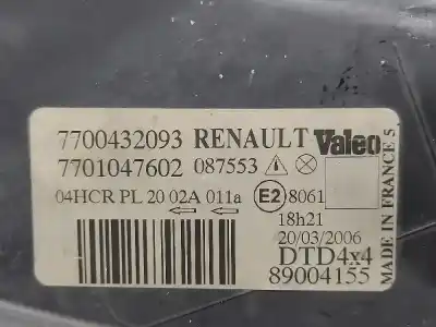 Pezzo di ricambio per auto di seconda mano faro anteriore destro per renault scenic rx4 (ja0) 1.9 dci dynamique 102 cv / 75 kw riferimenti oem iam 7700432093  7701047602