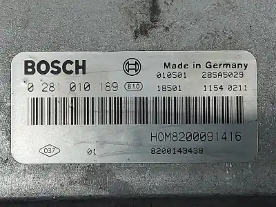 Second-hand car spare part ecu engine control for renault scenic rx4 (ja0) 1.9 dci dynamique 102 cv / 75 kw oem iam references 0281010189  8200143438