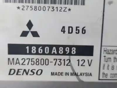 Автозапчастина б/у ебу контролер двигуна для mitsubishi l 200 (ka0/kb0) 2.5 di-d cat посилання на oem iam 1860a898  