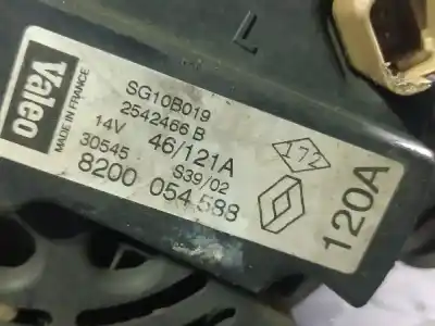 Peça sobressalente para automóvel em segunda mão Alternador por RENAULT SCENIC (JA..) 1.9 dCi Century 102 CV / 75 KW Referências OEM IAM 8200054588  