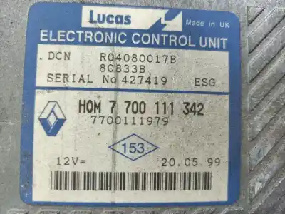 Pièce détachée automobile d'occasion Calculateur Moteur Ecu pour RENAULT SCENIC (JA..) 1.9 D RT 64 CV / 47 KW Références OEM IAM 7700111342  427419