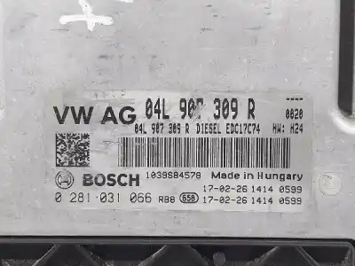 Second-hand car spare part ecu engine control for seat leon (5f1) 1.6 tdi oem iam references 04l907309r  0281031066