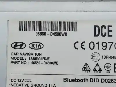 Pezzo di ricambio per auto di seconda mano sistema di navigazione gps per kia optima concept riferimenti oem iam 96560d4500wk  