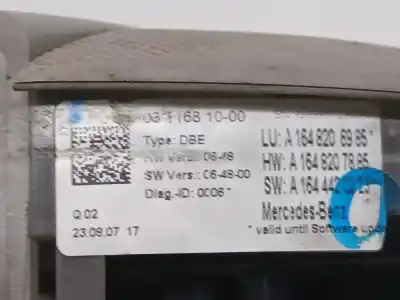 Автозапчастина б/у внутрішне світло для clase c clase m w164 320 350 cdi 164.122 посилання на oem iam a1648206985  