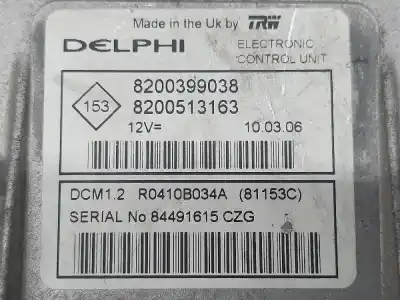 Gebrauchtes Autoersatzteil ecu-motorsteuergerät uce motorsteuergerät zum renault clio iii 1.5 70cv clio iii 1.5 70cv oem-iam-referenzen 8200399038  8200513163
