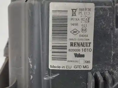 Second-hand car spare part left headlight for renault clio iii clio iii oem iam references 8200261610  89026143