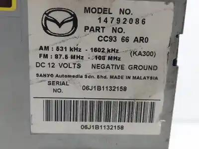Автозапчастина б/у аудіо система / радіо cd для mazda 5 berl. (cr) 2.0 crtd active+ (105kw) посилання на oem iam 14792086  