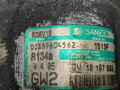 Pezzo di ricambio per auto di seconda mano compressore aria condizionata per opel meriva blue line riferimenti oem iam 13197538  