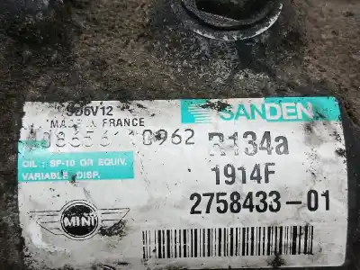 Second-hand car spare part air conditioning compressor for bmw mini r56 cooper oem iam references 275843301  