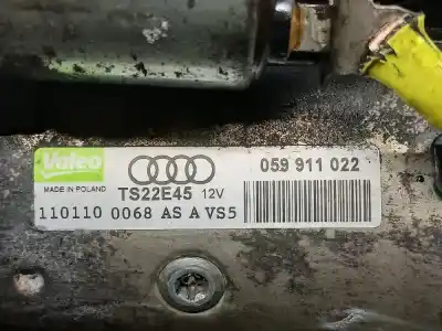 Peça sobressalente para automóvel em segunda mão motor de arranque por audi a4 ber. (b8) basico referências oem iam 059911022  