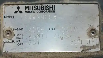 Second-hand car spare part bonnet for mitsubishi montero io i (h6_w, h7_w) 2.0 gdi (h67w, h77w) oem iam references v24wnhfl6  