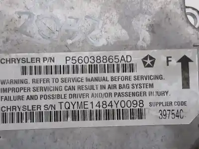 Second-hand car spare part airbag control unit for jeep cherokee (xj) cherokee limited oem iam references p56038865ad