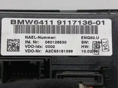 Second-hand car spare part climate control for bmw serie 3 berlina (e90) 320d oem iam references 6411911713601