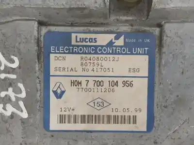Second-hand car spare part ecu engine control for renault kangoo (f/kc0) authentique oem iam references 7700104956  