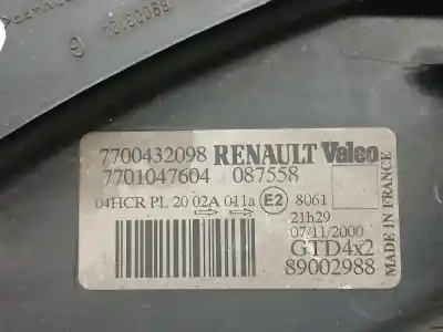 Автозапчастина б/у ліва фара для renault megane i scenic (ja0) f9q744 посилання на oem iam 7700432098  7701047604