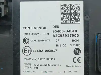 Peça sobressalente para automóvel em segunda mão Módulo Eletrônico por KIA OPTIMA Concept Referências OEM IAM 95400D4BL0  