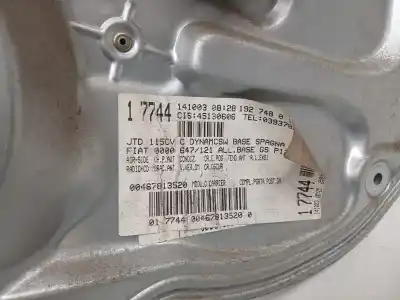 Second-hand car spare part Rear Right Window Regulator for FIAT STILO (192) 1.9 JTD / 1.9 JTD 115 Active OEM IAM references 00467813520  