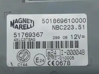 Pièce détachée automobile d'occasion module confort pour fiat i doblò (119) 1.9 8v multijet active com. (77kw) 105 cv / 77 kw références oem iam 51769367  