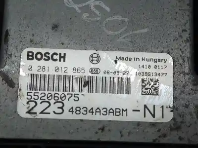 Pezzo di ricambio per auto di seconda mano centralina motore per fiat i doblò (119) 1.9 8v multijet active com. (77kw) 105 cv / 77 kw riferimenti oem iam 0281012865  55206075