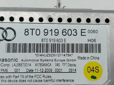 Pezzo di ricambio per auto di seconda mano display multifunzione per audi a4 ber. (b8) basico riferimenti oem iam 8t0919603e