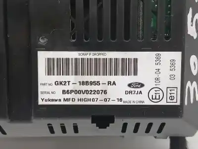 Second-hand car spare part multifunction display for ford ka+ active oem iam references gk2t18b955ra  