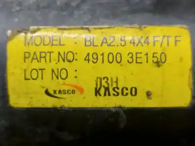 Second-hand car spare part front center transmission for kia sorento 2.5 crdi concept oem iam references 491003e150