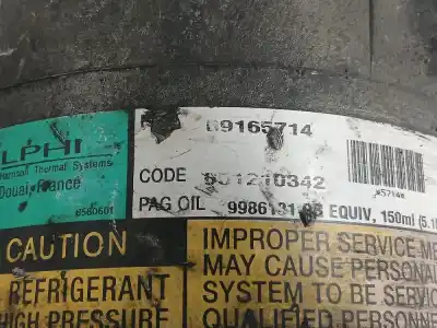 Second-hand car spare part air conditioning compressor for opel meriva meriva a oem iam references 69165714  051210342