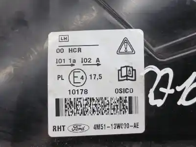 Second-hand car spare part left headlight for ford focus cmax cap ambiente d oem iam references 4m5113w030ae  