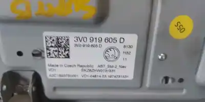 Peça sobressalente para automóvel em segunda mão módulo / sistema de navegação gps por skoda superb (3v3) active referências oem iam   