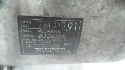 Автозапчастина б/у компресор кондиционера для mitsubishi outlander (cw0) kaiteki 4wd посилання на oem iam 