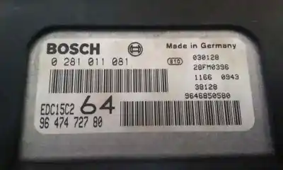 Pièce détachée automobile d'occasion calculateur moteur ecu pour peugeot 307 (s1) xs références oem iam 0 281 011 081  1940cx