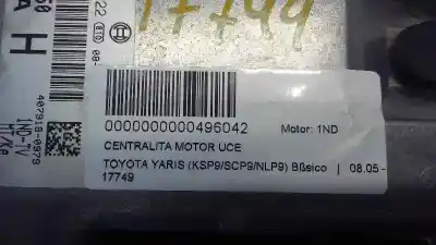 Peça sobressalente para automóvel em segunda mão centralina de motor uce por toyota yaris (ksp9/scp9/nlp9) rock in rio referências oem iam 0 281 012 322