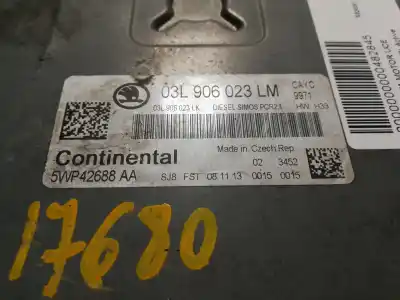 Second-hand car spare part ecu engine control for skoda rapid (nh) (07.2012->) 1.6 active [1.6 ltr. - 77 kw tdi dpf] oem iam references 