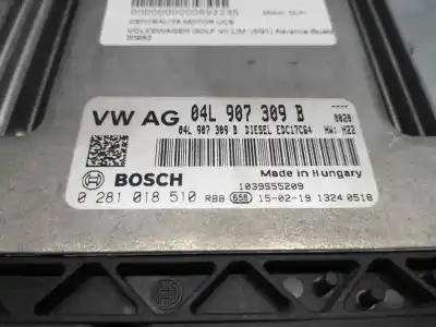 Piesă de schimb auto la mâna a doua unitate de control motor ecu pentru volkswagen golf vii lim. (5g1) advance bluemotion referințe oem iam 0 281 018 510  04l 907 309 b