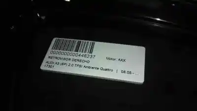 Автозапчастина б/у правий задний огляд для audi a3 (8p) 2.0 tfsi ambition quattro посилання на oem iam   