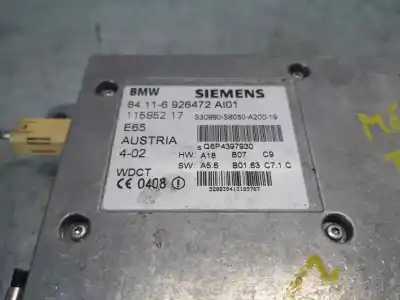 Second-hand car spare part electronic module for bmw serie 7 (e65/e66) 745i oem iam references 84.11-6 926472 ai01  