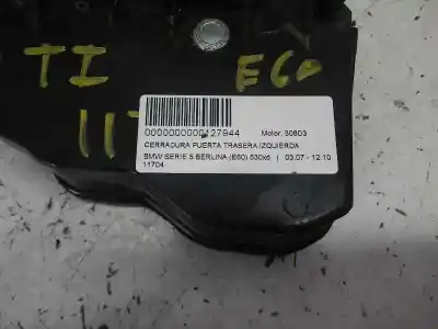 Peça sobressalente para automóvel em segunda mão fechadura da porta traseira esquerda por bmw serie 5 berlina (e60) 530xd referências oem iam 