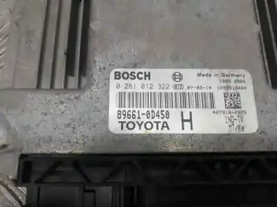 Автозапчастина б/у ебу контролер двигуна для toyota yaris (ksp9/scp9/nlp9) blue посилання на oem iam 0 281 012 322  89661-od450 h